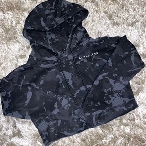 Alphalete Camo Crop Hoodie